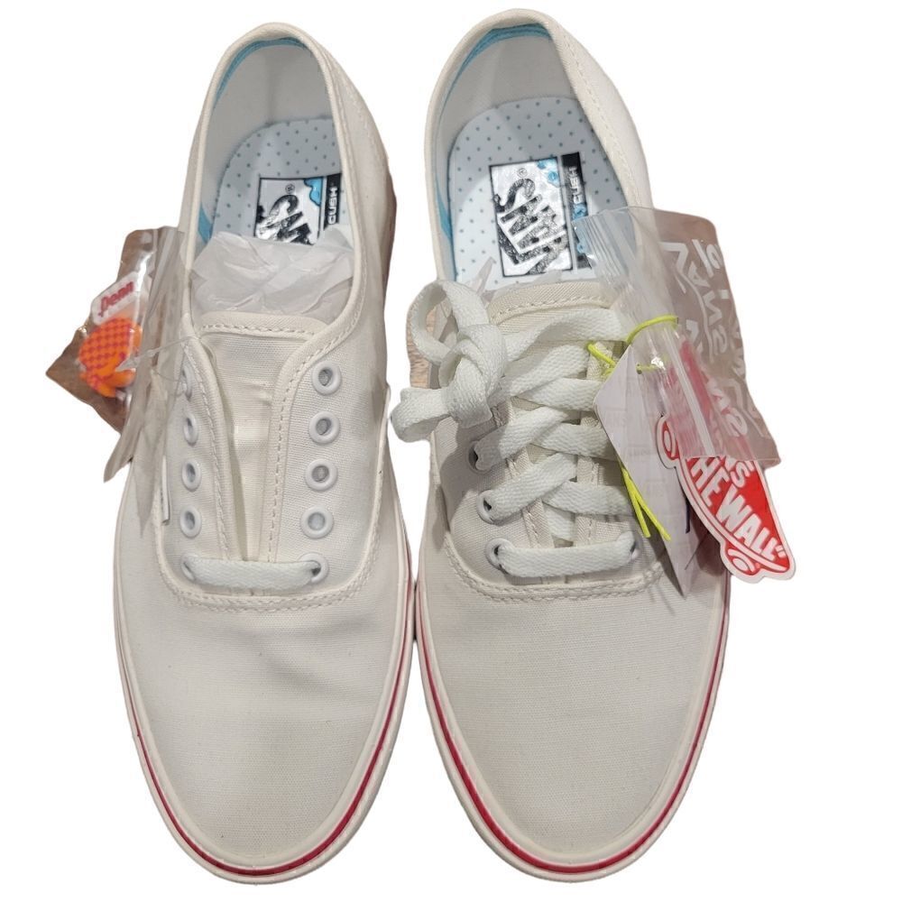 VN0A3WM748C Vans Comfycush Authent Blanc De Blanc/Red Men's - Women's - Picture 12 of 14